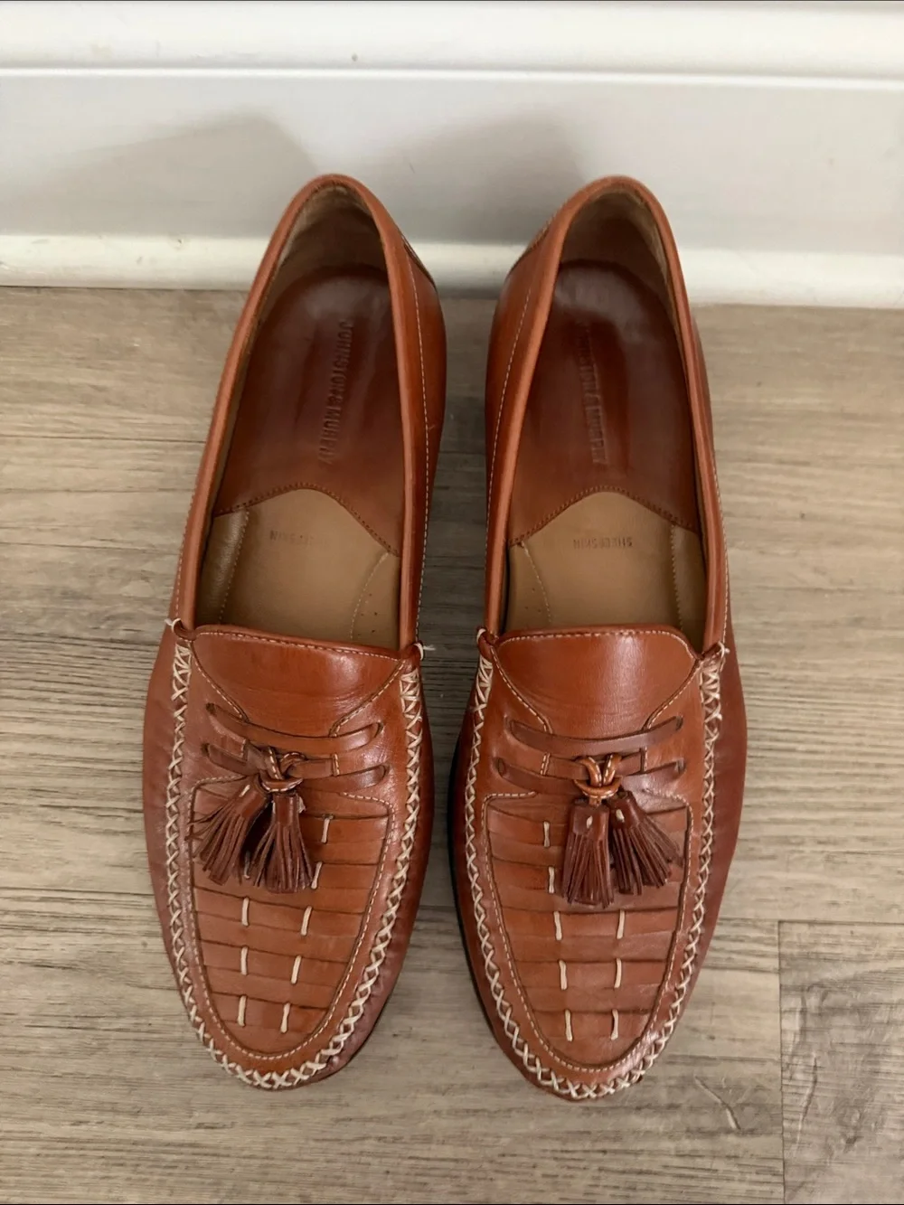 Johnston & Murphy Sheepskin Leather Tassel Loafers Men's Size 11